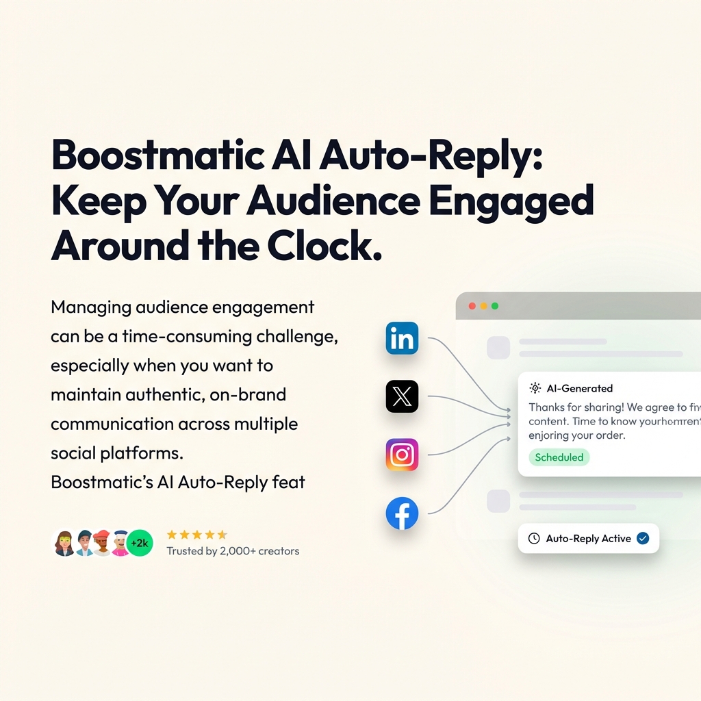 Boostmatic AI Auto-Reply: Keep Your Audience Engaged Around the Clock