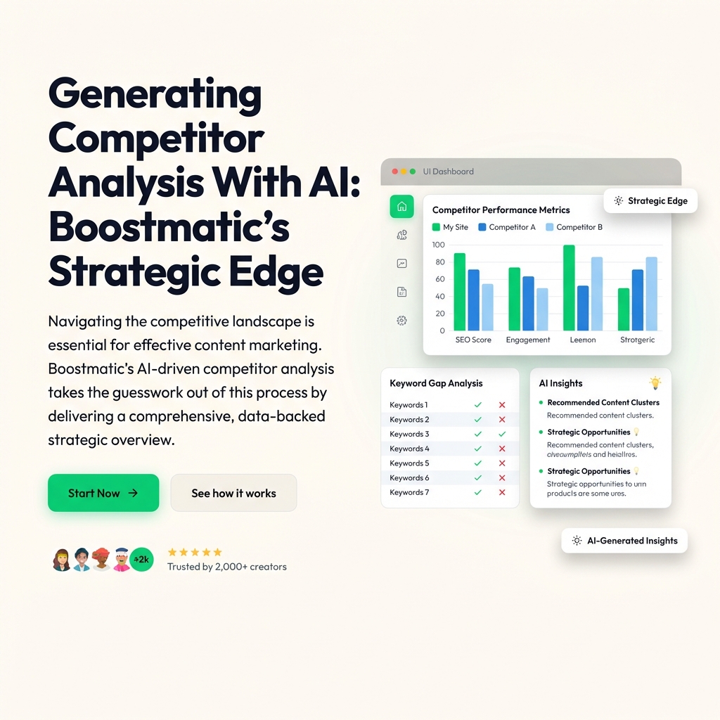 Generating Competitor Analysis With AI: Boostmatic’s Strategic Edge