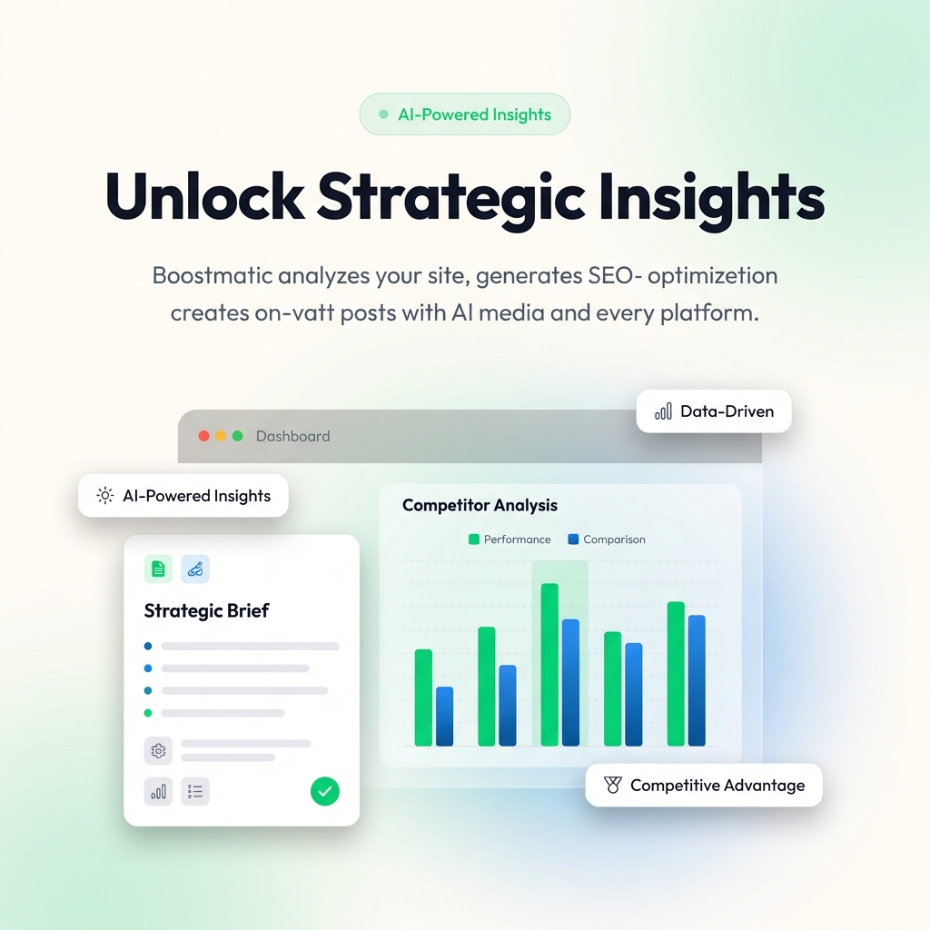 Unlock Strategic Insights with Boostmatic’s Comprehensive Strategic Brief and Competitor Analysis