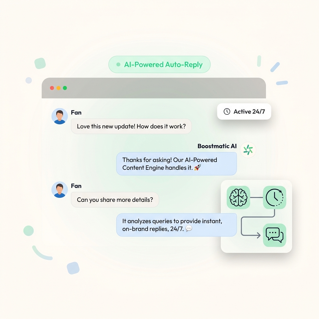 How AI Auto-Reply Works in Boostmatic to Keep Your Audience Engaged 24/7